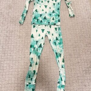 GAP Kids Teal Tree Print Pajama Set